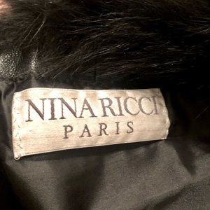Vintage Nina Ricci full length leather coat